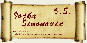 Vojka Simonović vizit kartica